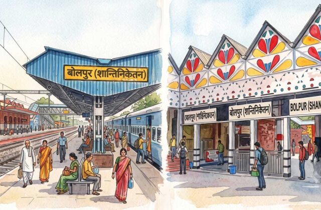 Bolpur Santiniketan Raiway Station. How to reach Bolpur Santiniketan